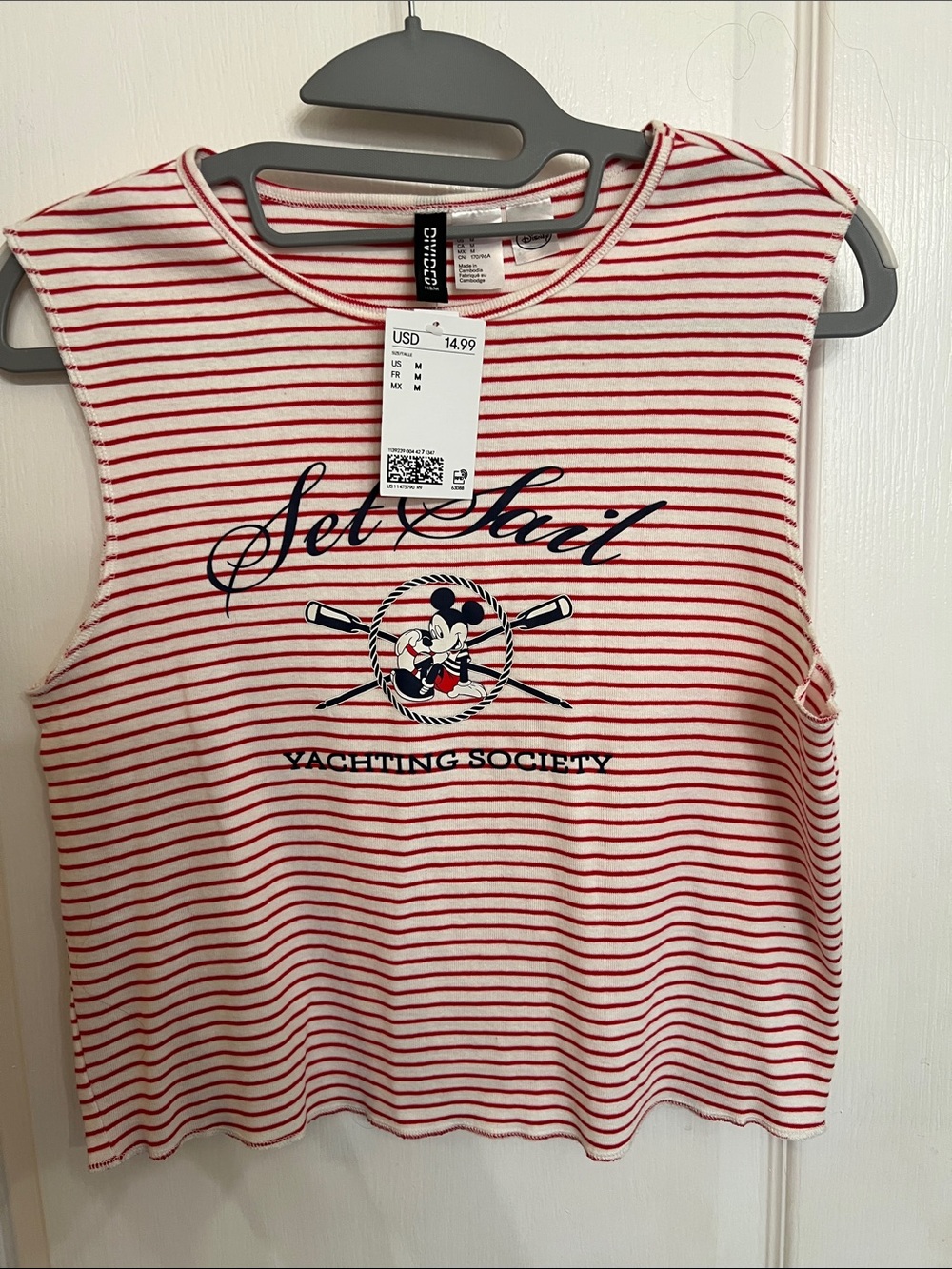 NWT H&M Mickey Mouse Nautical top